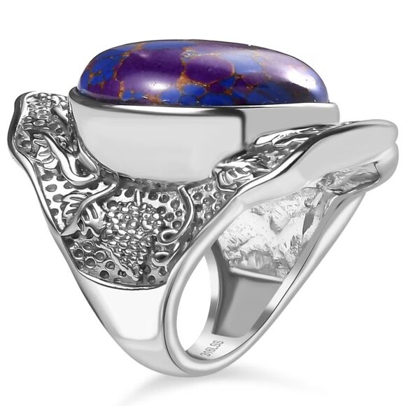 Mojave Purple Turquoise 18.20 ctw Solitaire Ring - Picture 1 of 4